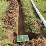 Residential drainage system installation in North Fort Worth